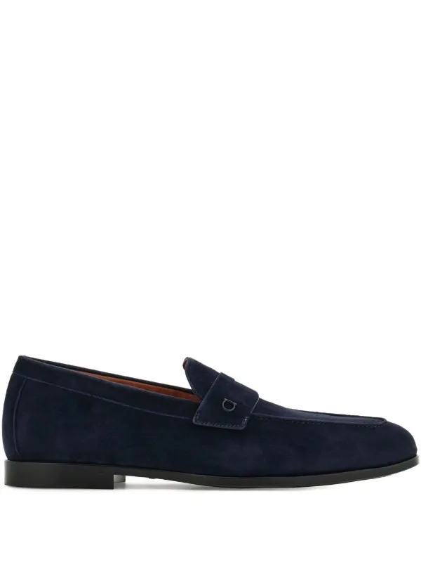 Ferragamo スエード ペニーローファー | ブルー | FARFETCH JP