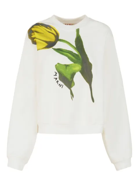 Marni sudadera con tulipán estampado