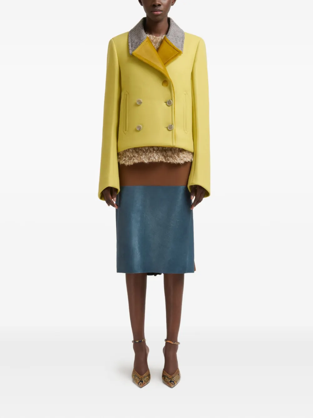Marni snakeskin-print wool jacket | Fitted Jackets | Image 2