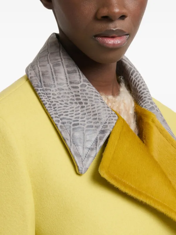 Marni snakeskin-print Wool Jacket | Yellow | FARFETCH