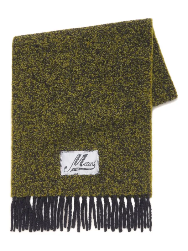 Marni Bouclé Alpaca-blend Scarf in Green