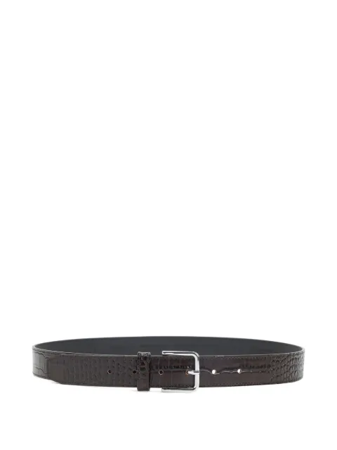The Frankie Shop crocodile-embossed leather belt