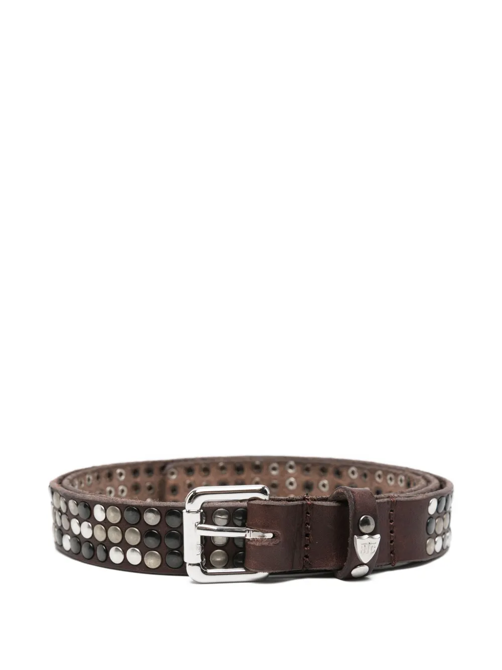 Htc Los Angeles studded leather belt | Brown | Image 1