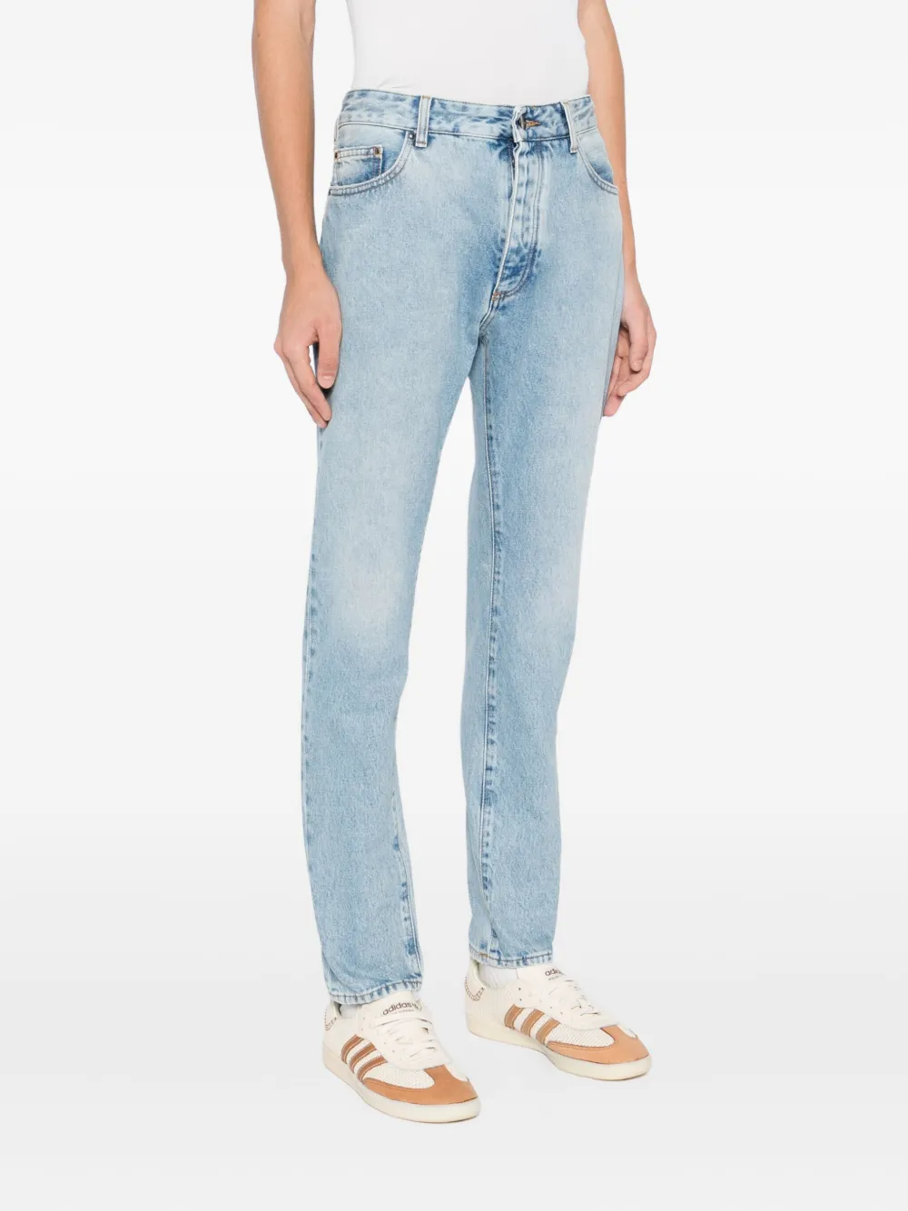 Palm Angels Jeans met logoprint Blauw