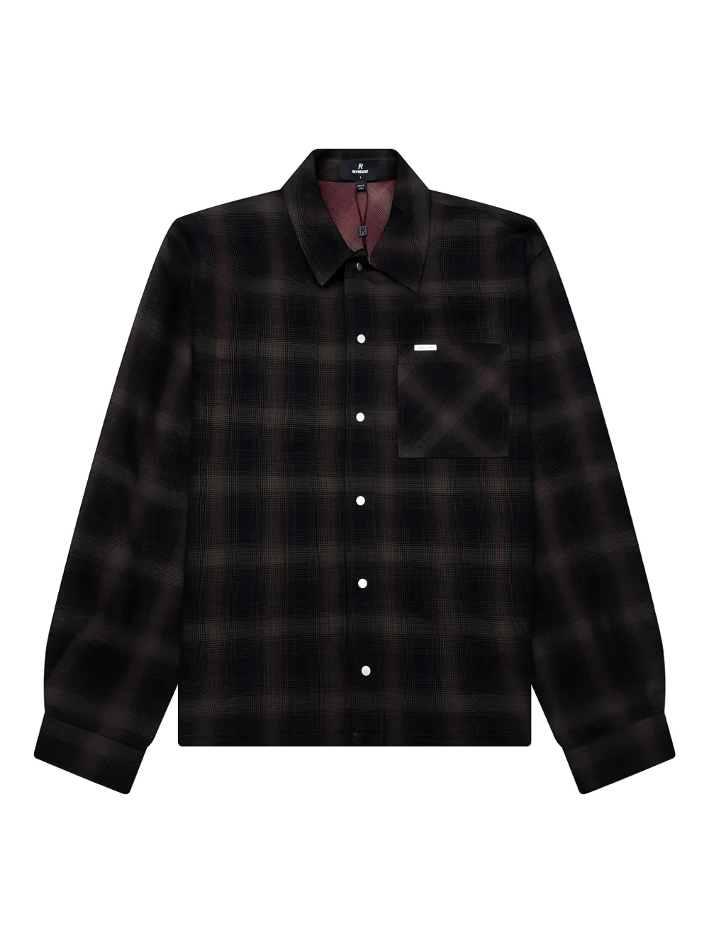 Represent reversible check Shirt - ブラウン Represent reversible check Shirt - ブラウン