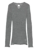 3311 ribbed cut-out knitted top - Grey