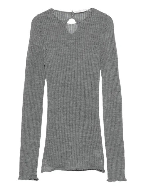 3311 ribbed cut-out knitted top