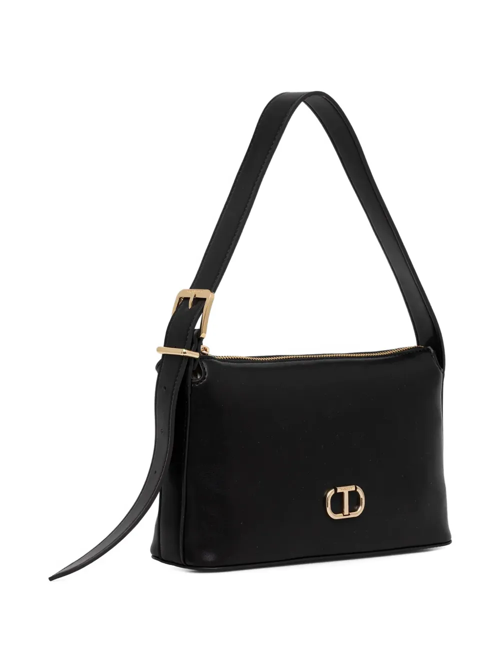 TWINSET logo-plaque shoulder bag - Zwart