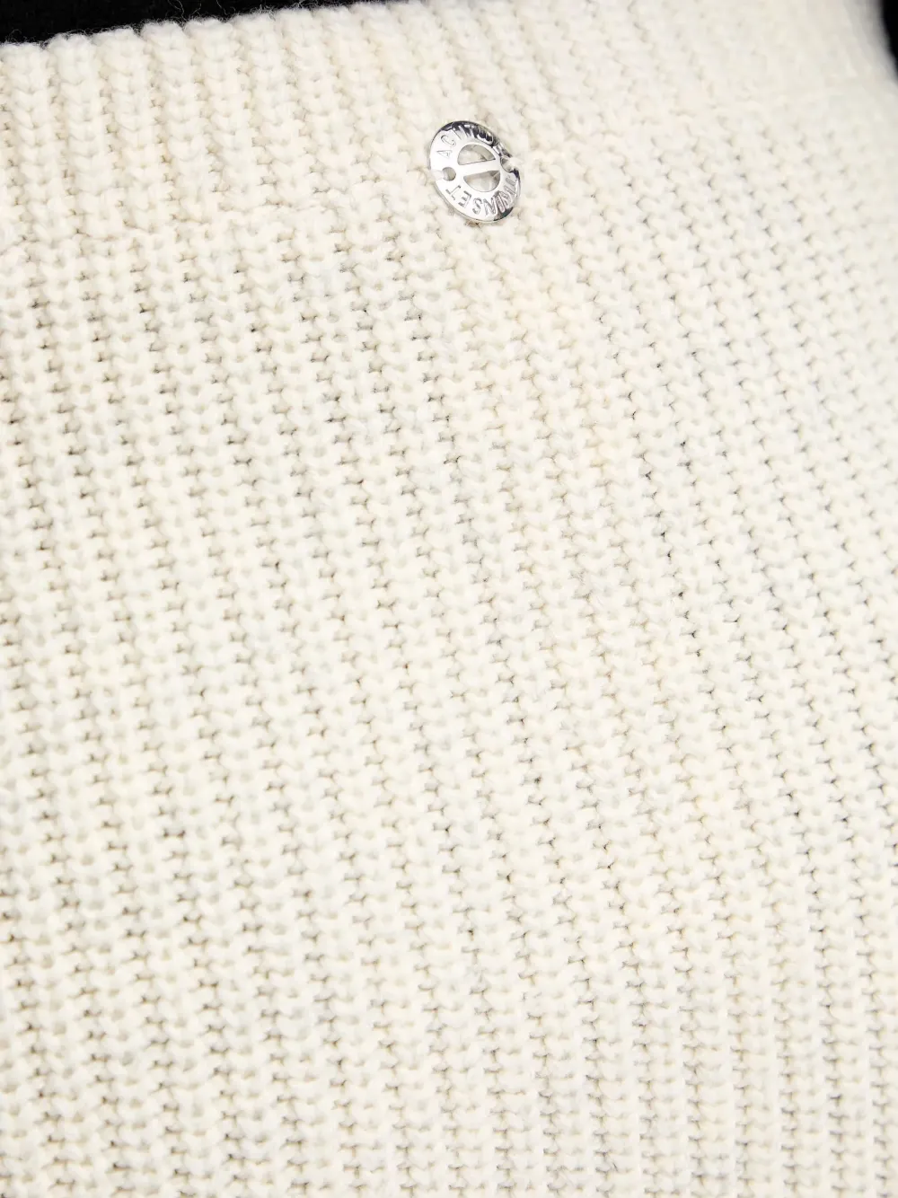 Twinset Ribbed Skirt In White