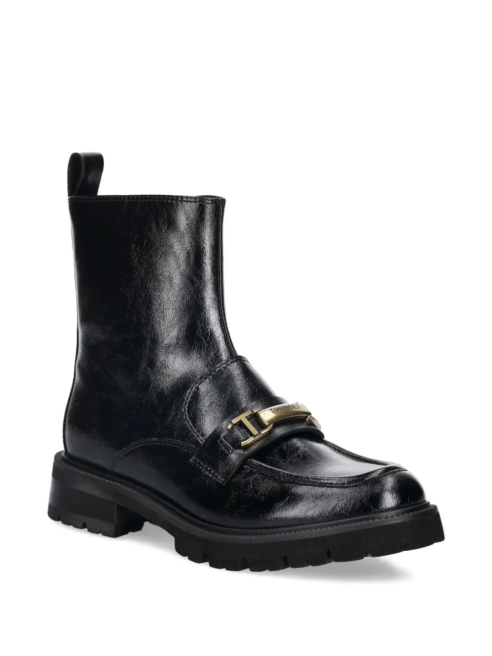 Twinset Buckle-detail Boots In Black