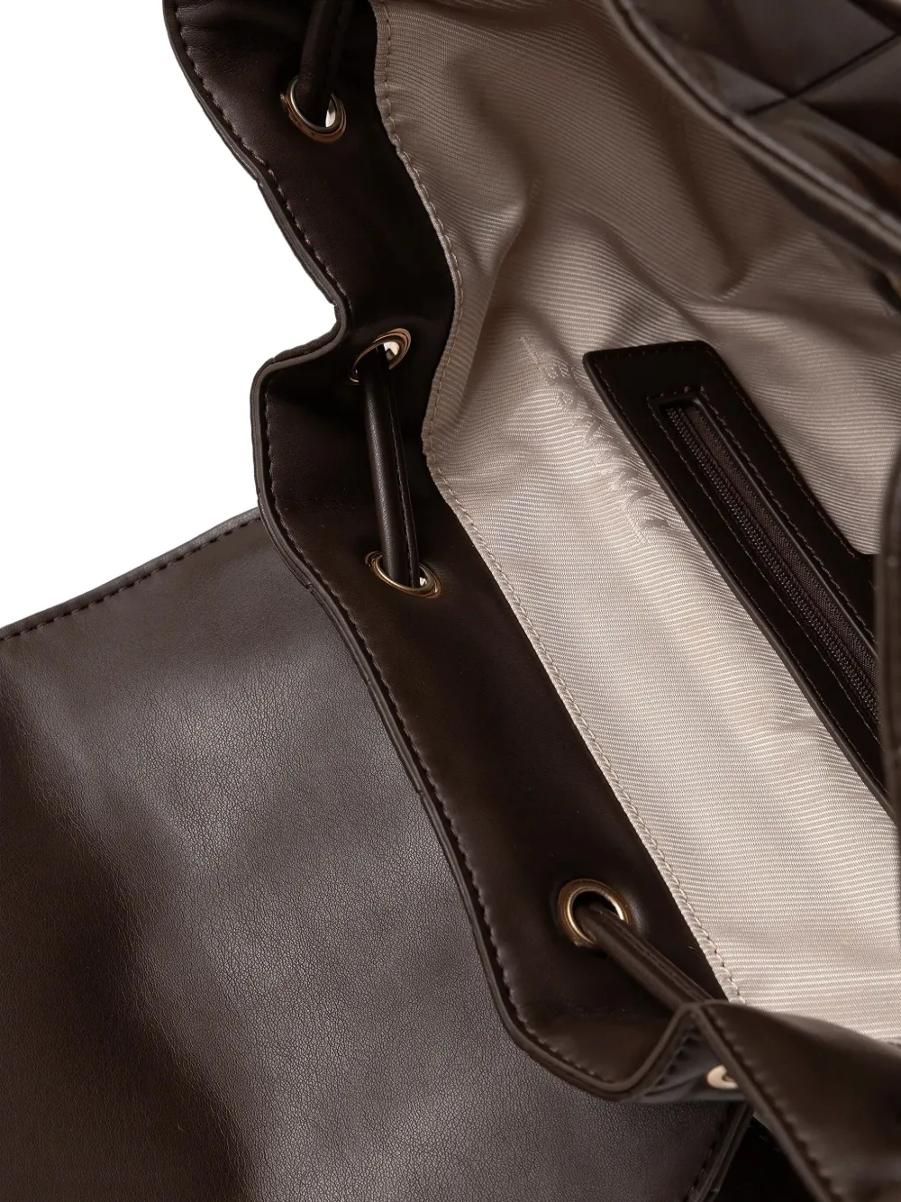 Twinset Logo-plaque Backpack In Brown