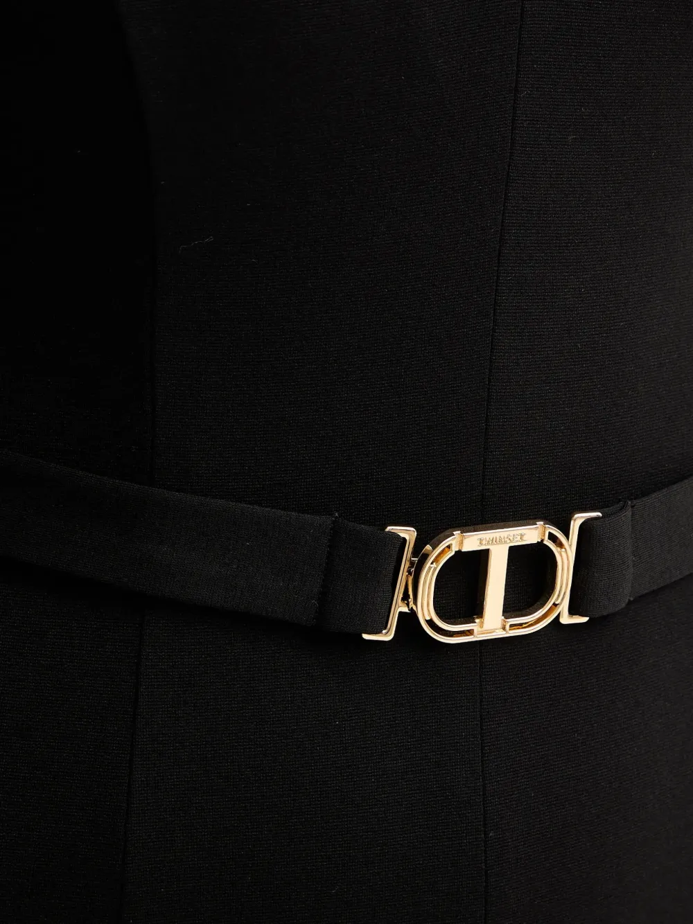 Twinset Belted Dress In Black