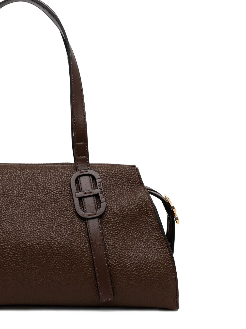Twinset Logo-plaque Tote Bag In Brown