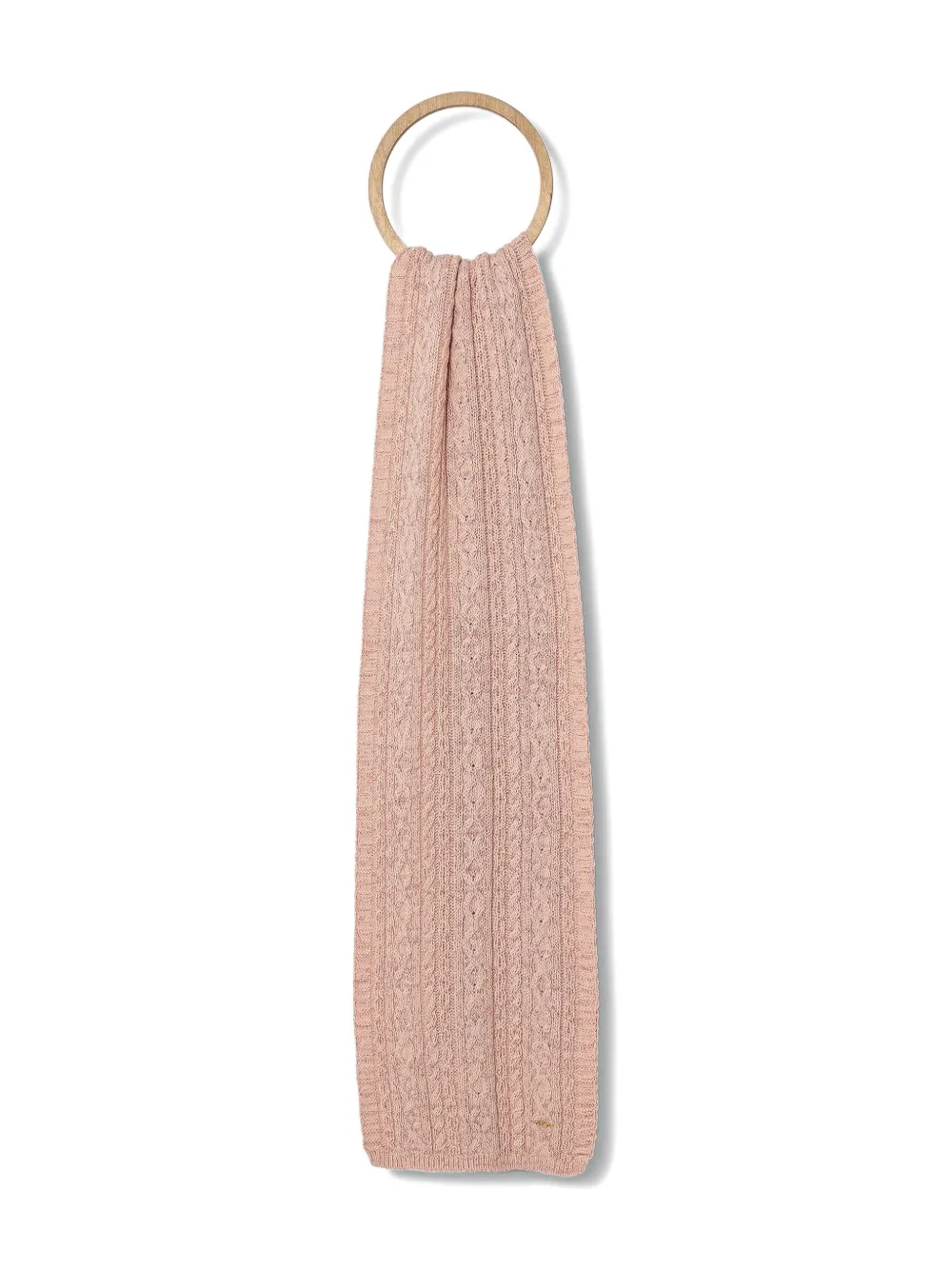 Twinset Cable-knit Scarf In Pink