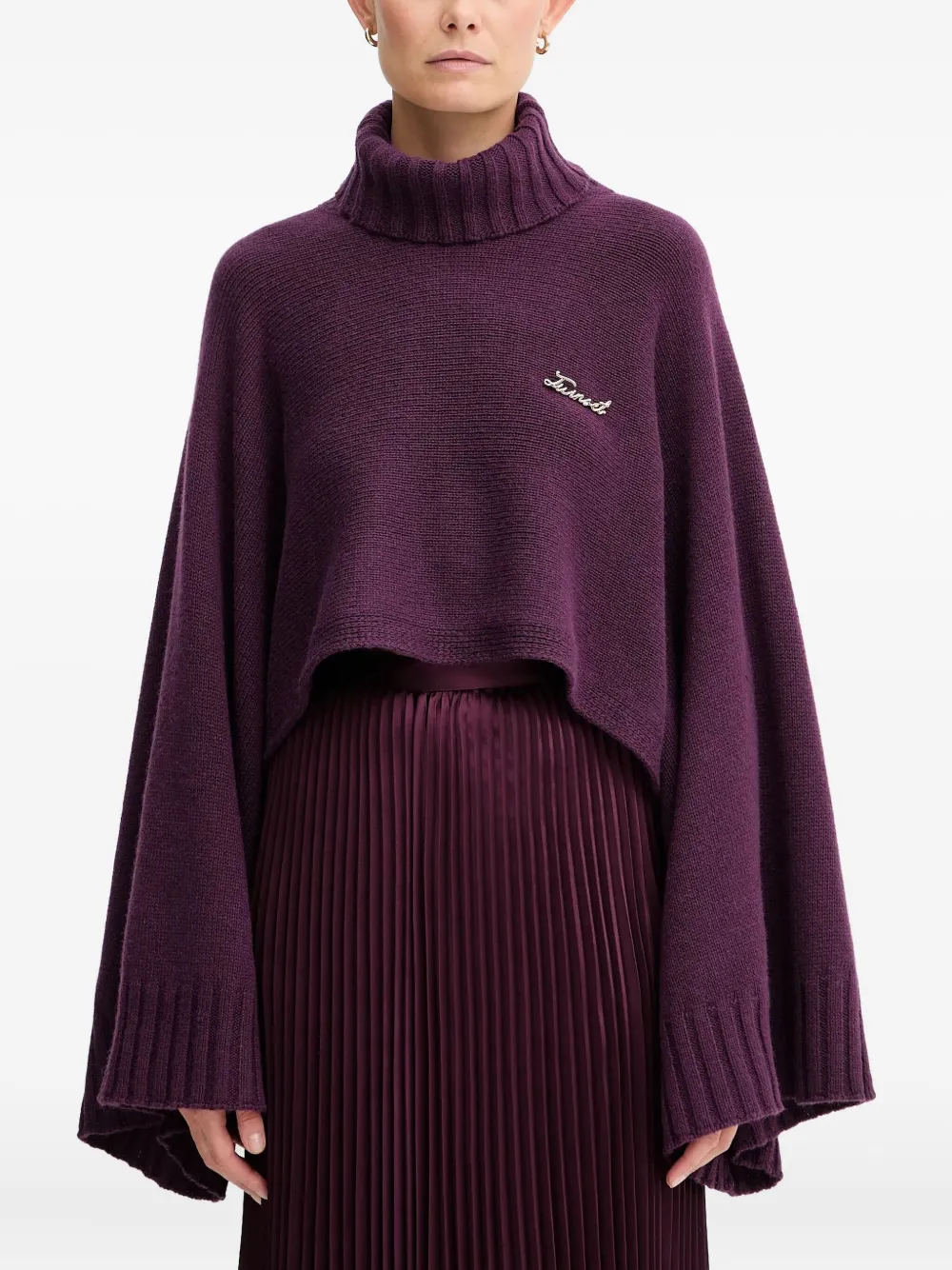 Twinset Logo-lettering Jumper In Purple
