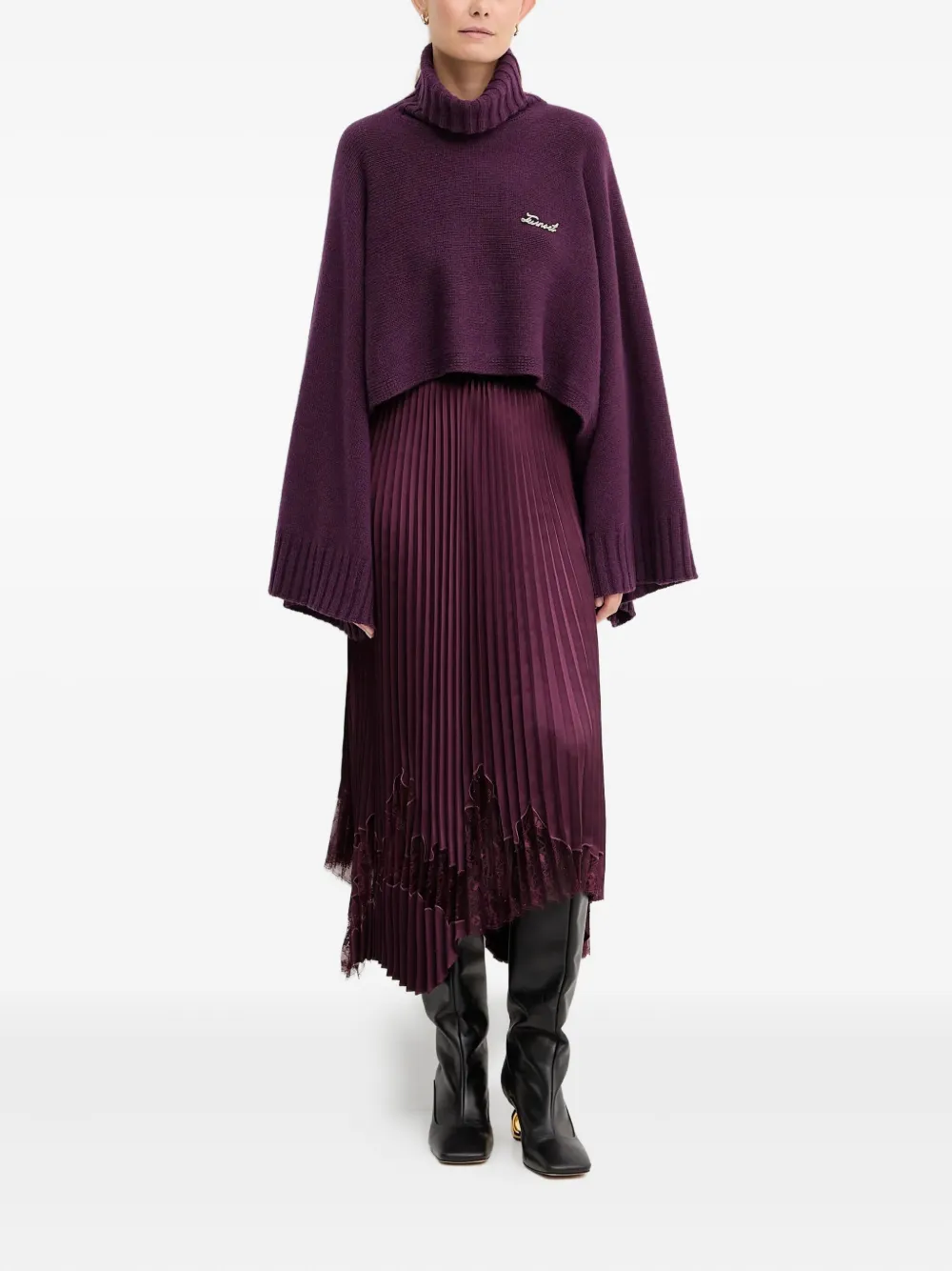 Twinset Logo-lettering Jumper In Purple