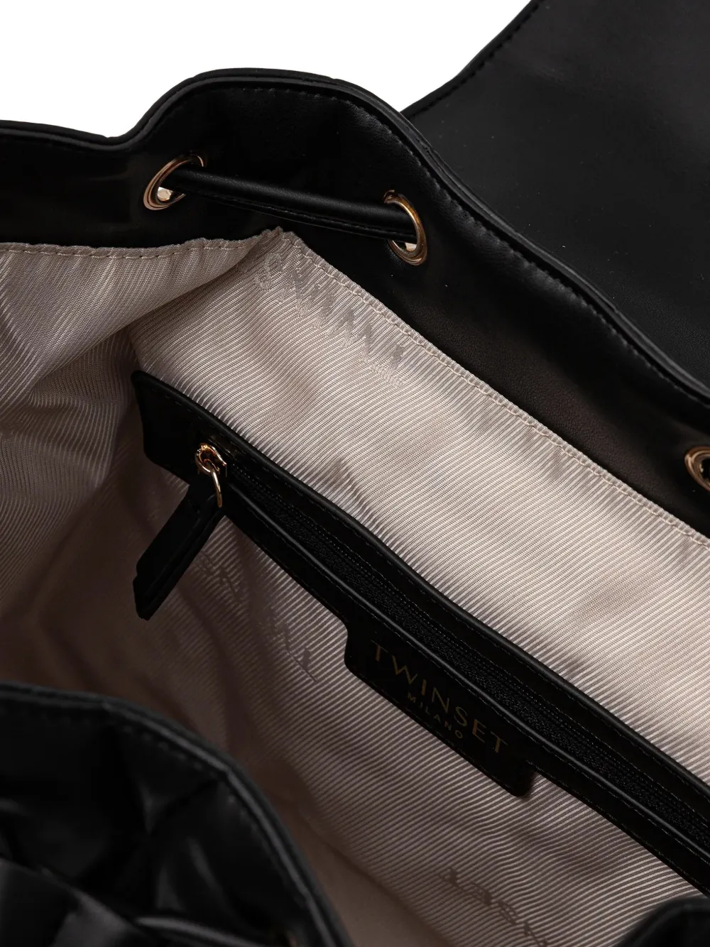 Twinset Logo-plaque Backpack In Black
