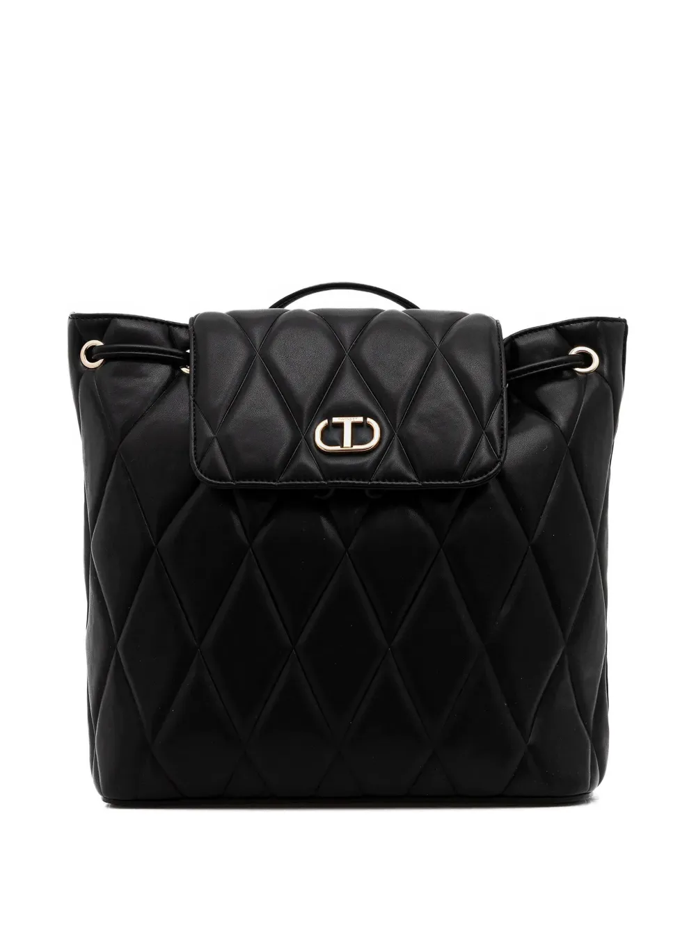 Twinset Logo-plaque Backpack In Black