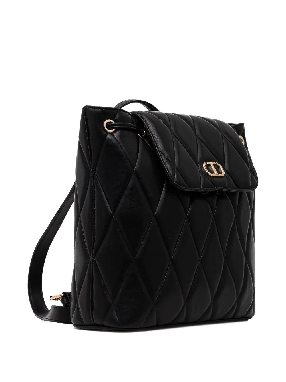 Twinset Logo-plaque Backpack In Black