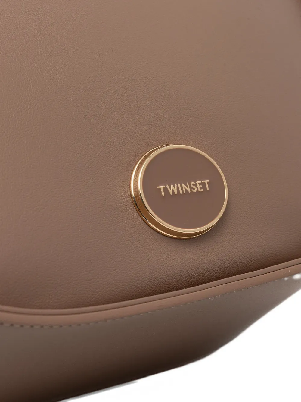 Twinset Logo-plaque Tote Bag In Brown