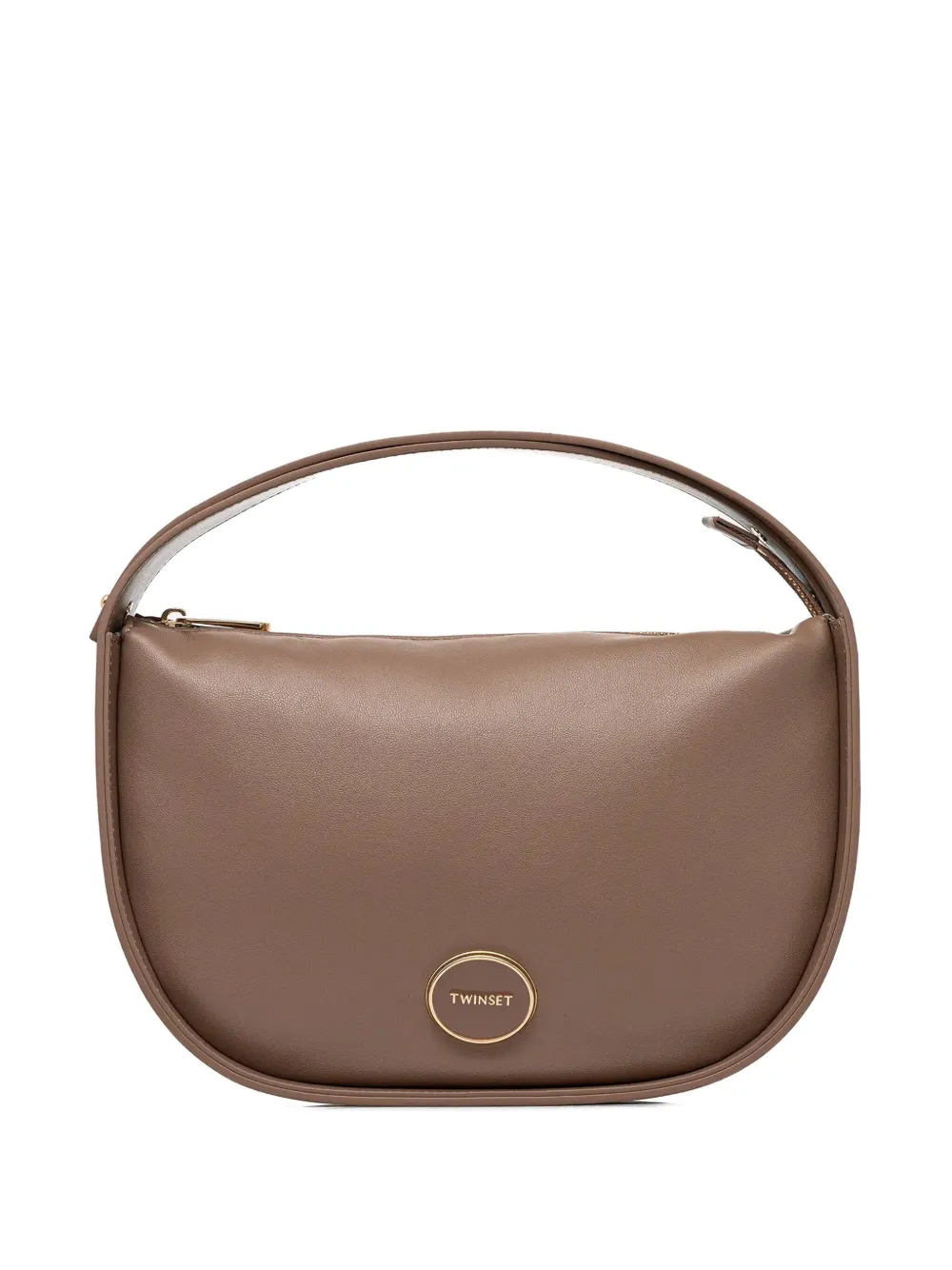 Twinset Logo-plaque Tote Bag In Brown