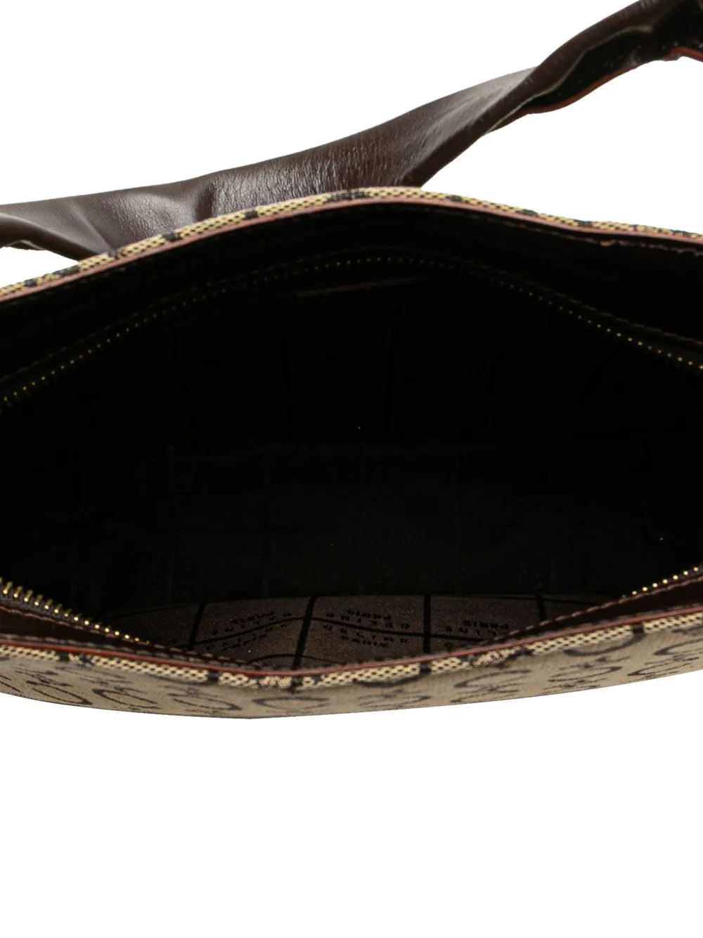 Pre-owned Celine 1999 C Macadam Canvas Shoulder Bag In Brown