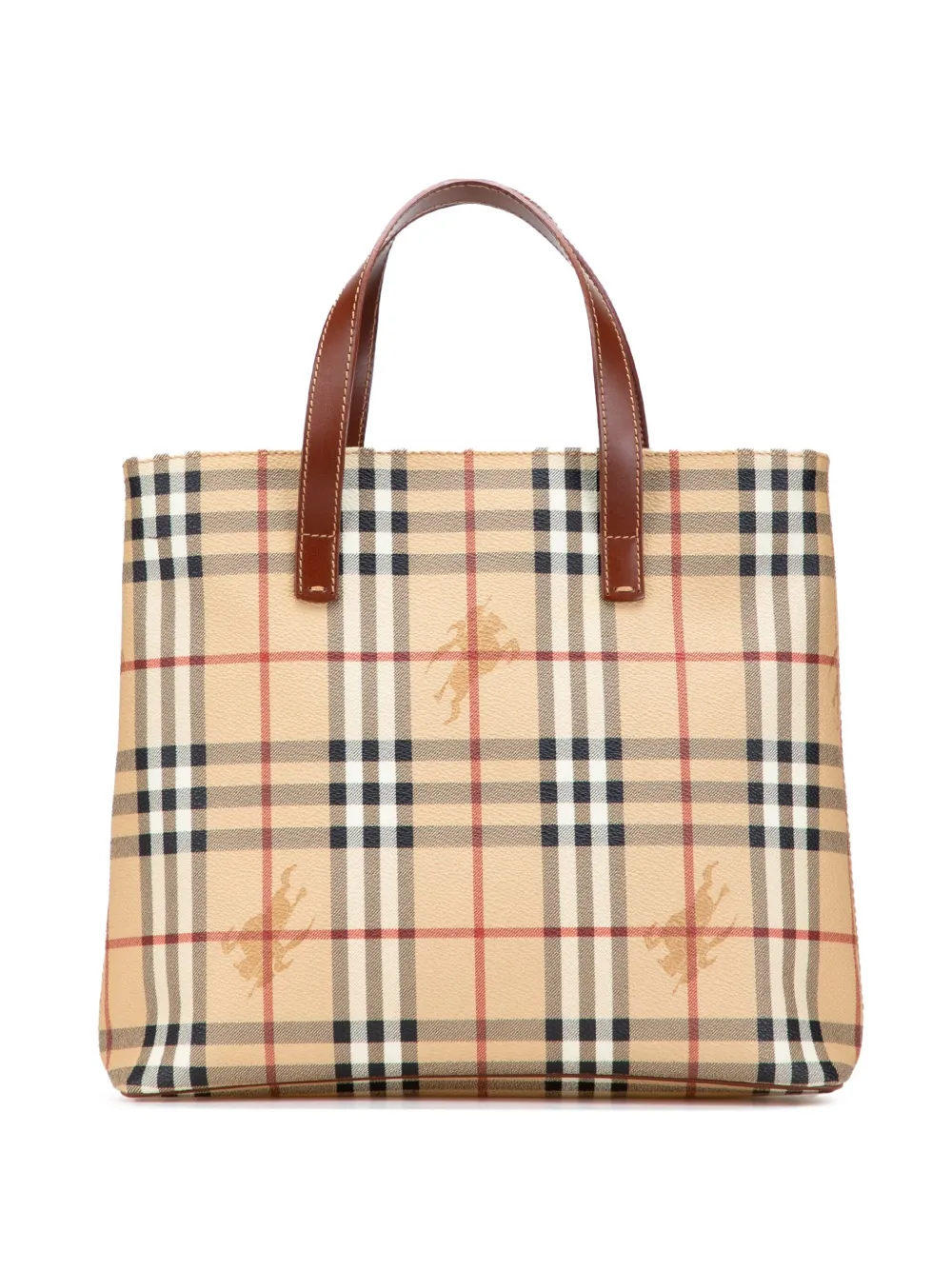 Burberry Pre-Owned 2000-2017 Haymarket Check Coated Canvas tote bag | Brown | Image 1