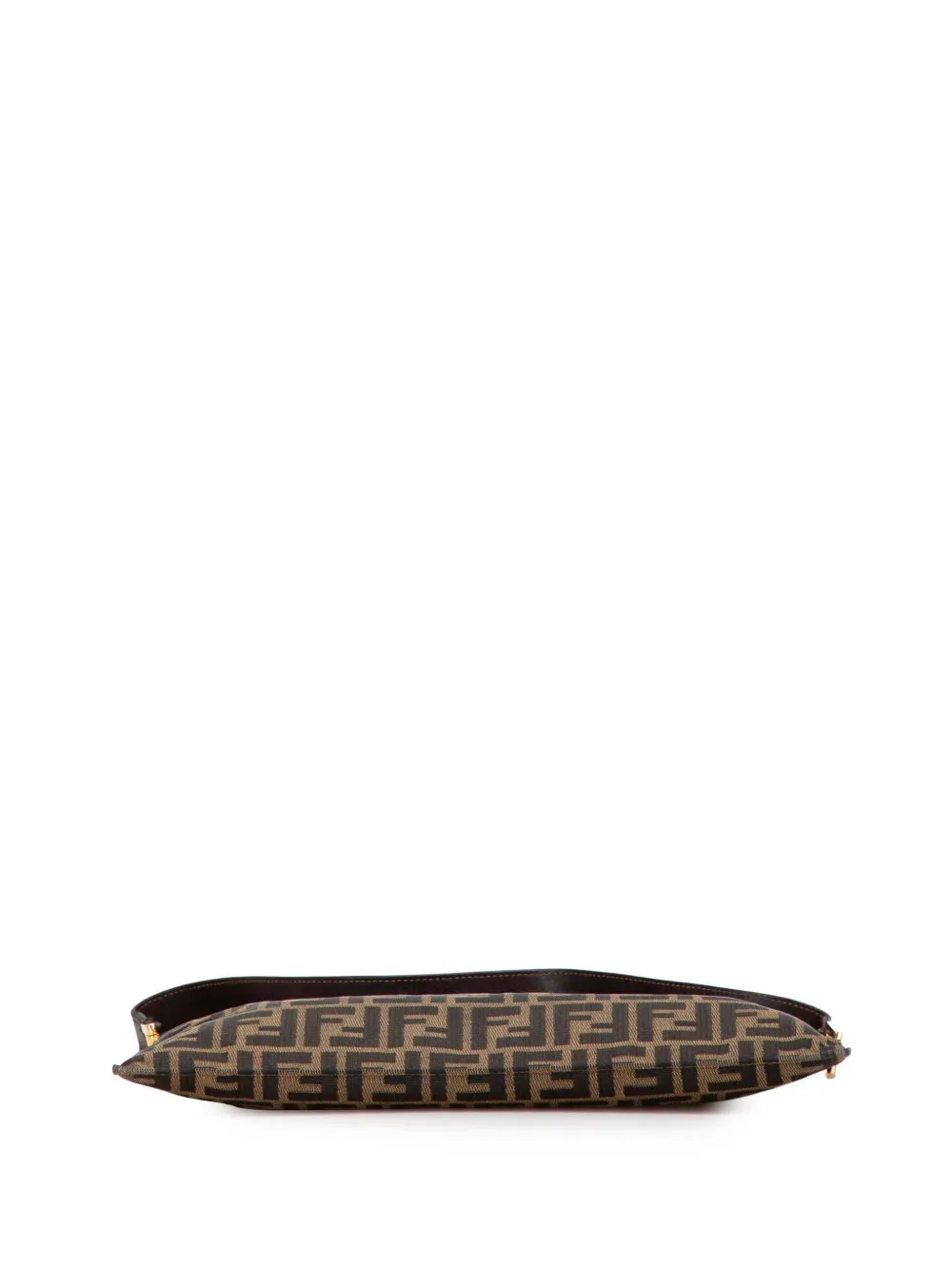 Pre-owned Fendi 20th Century Zucca Canvas Shoulder Bag In Brown