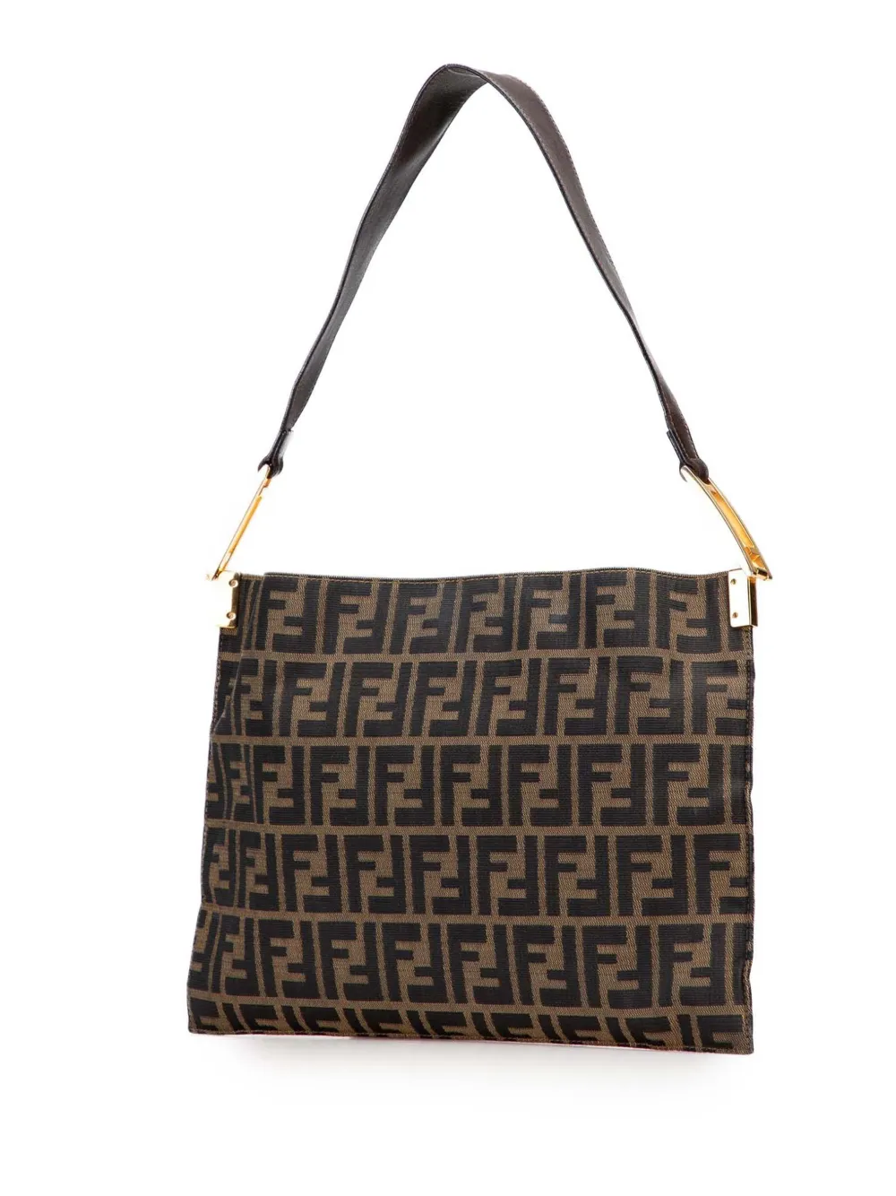 Pre-owned Fendi 20th Century Zucca Canvas Shoulder Bag In Brown