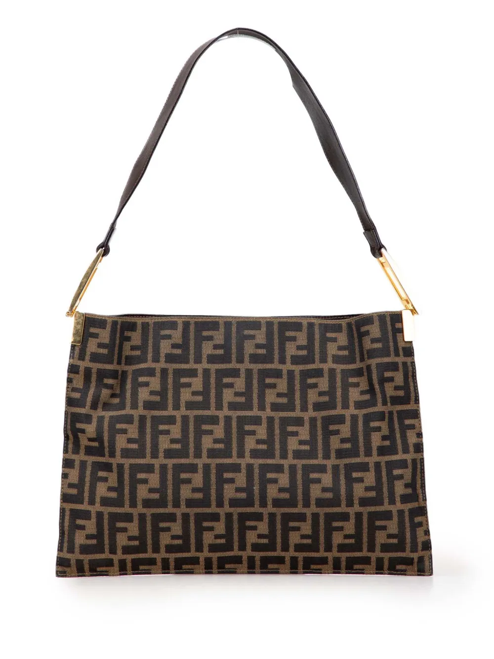 Pre-owned Fendi 20th Century Zucca Canvas Shoulder Bag In Brown