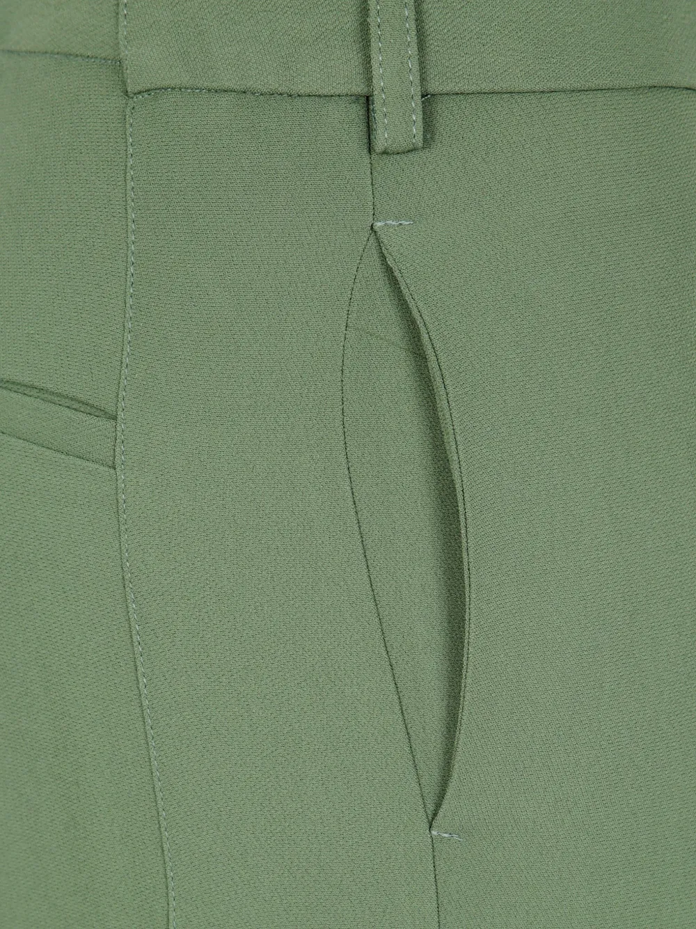 Semicouture Tailored Trousers With Pleats And Pockets In Green