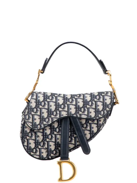 Christian Dior Pre-Owned 2019 Mini Oblique Canvas Saddle Bag satchel