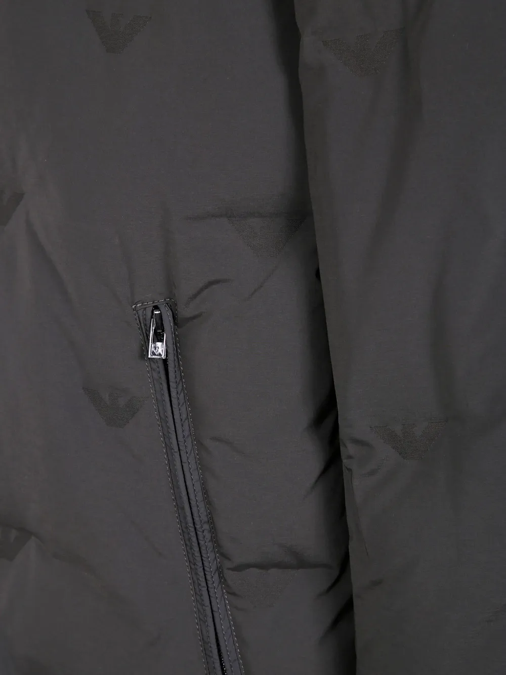 Emporio Armani Gewatteerd jack met rits Zwart