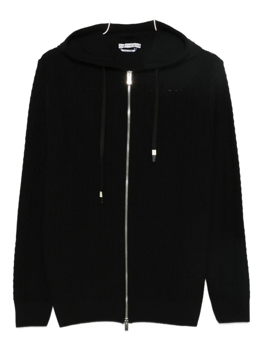 Daniele Alessandrini hoodie tejida con cierre | negro | Image 1
