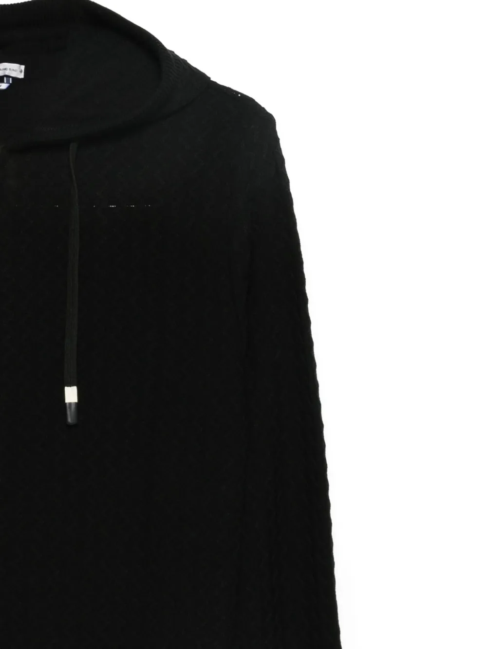 Daniele Alessandrini Gebreide hoodie met rits Zwart
