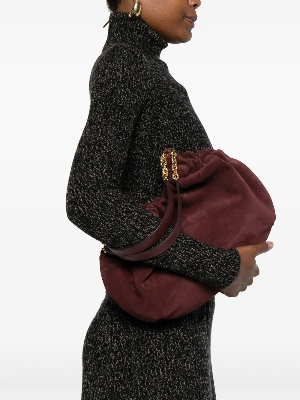 DeMellier suede shoulder bag - Rood