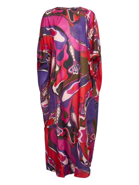 PUCCI abstract-pattern print draped dress