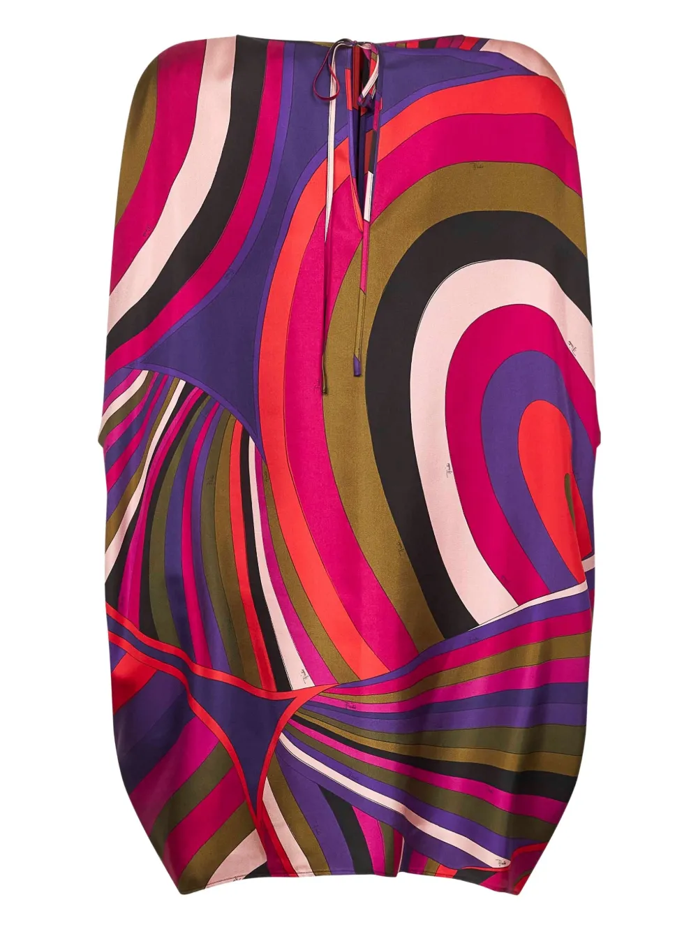 PUCCI abstract-pattern print cape dress - Paars