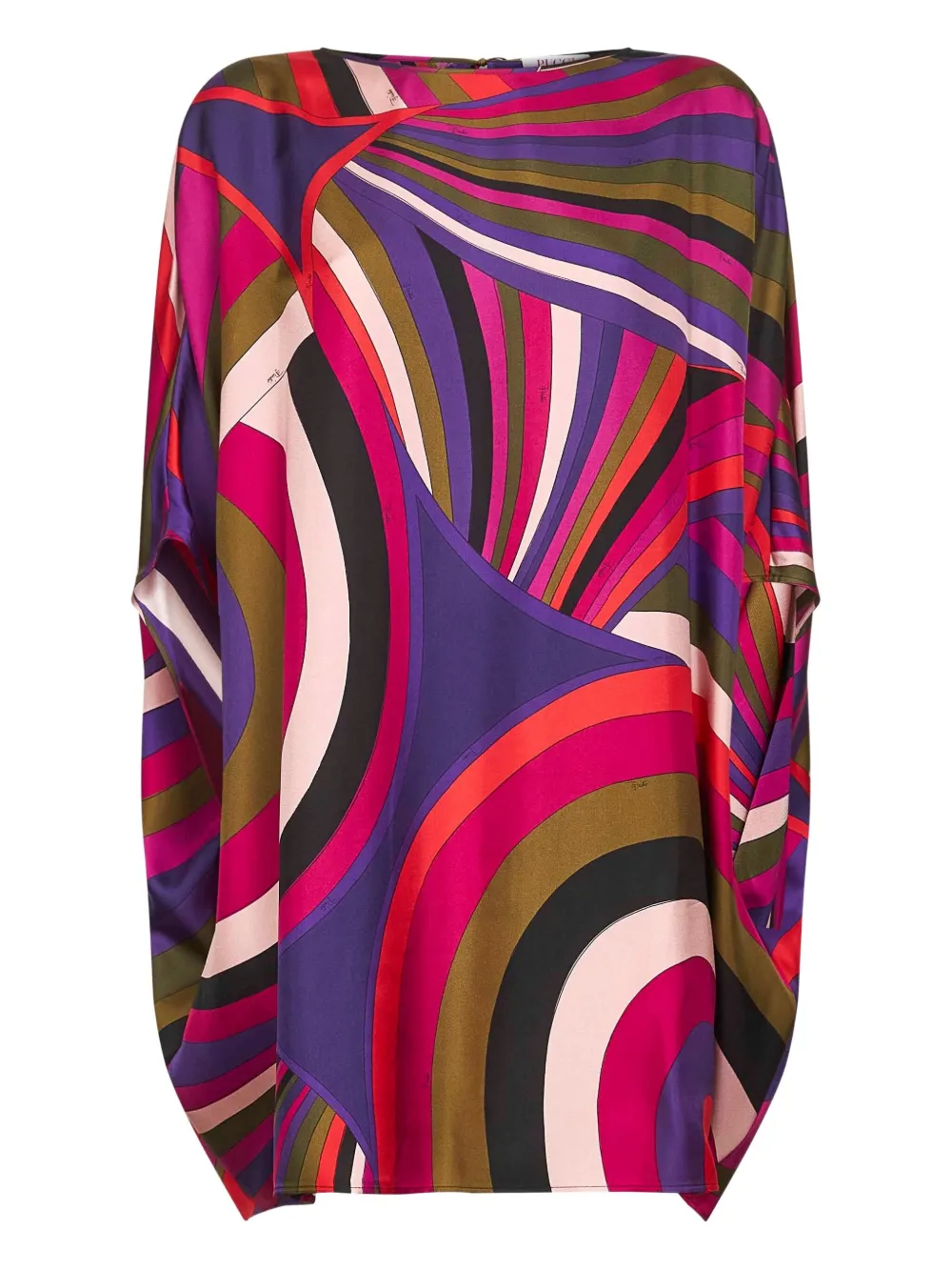 PUCCI abstract-pattern print cape dress - パープル PUCCI abstract-pattern print cape dress - パープル