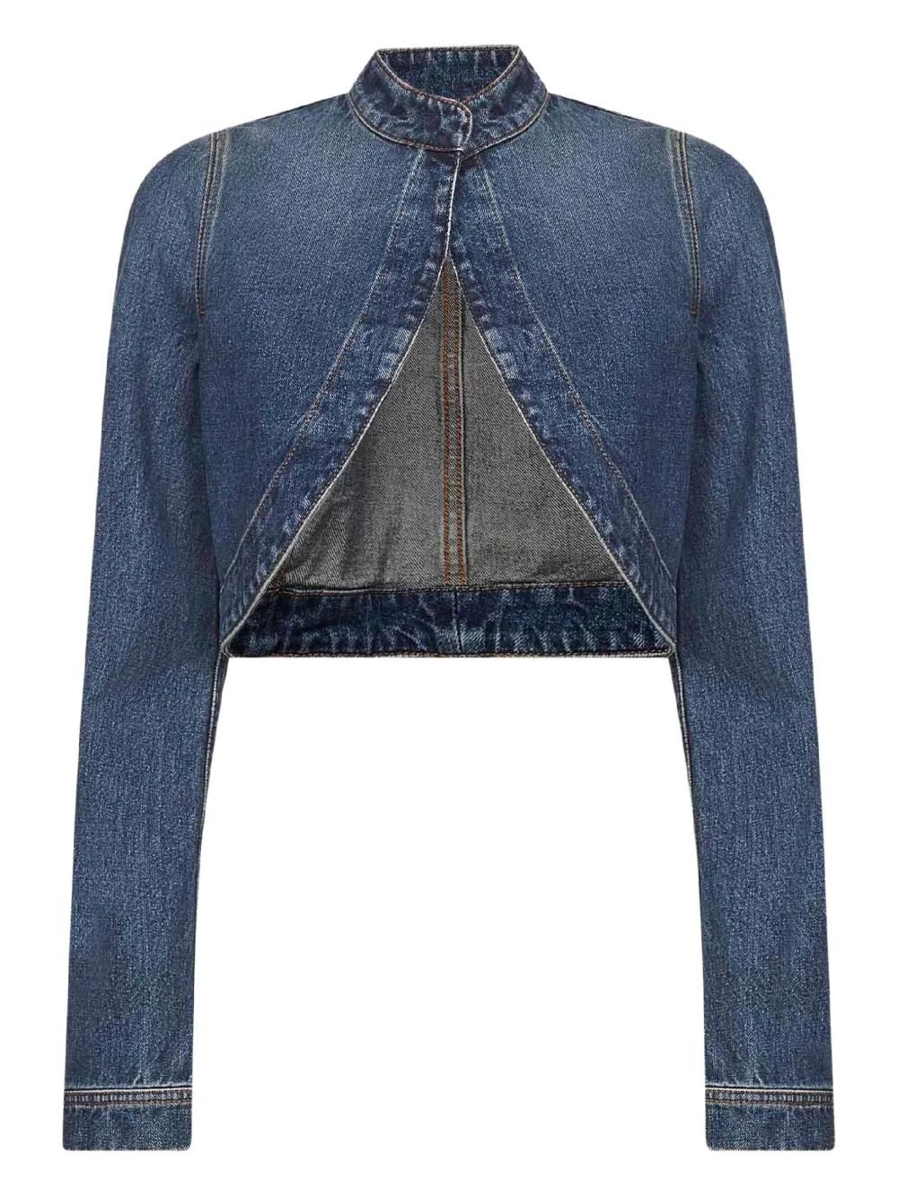 Alaïa chamarra corta con cuello mao | azul | Image 1