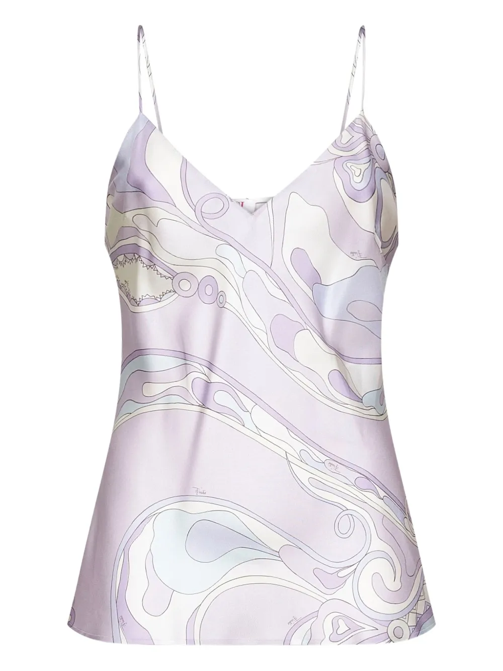 PUCCI wave-print silk top - パープル PUCCI wave-print silk top - パープル