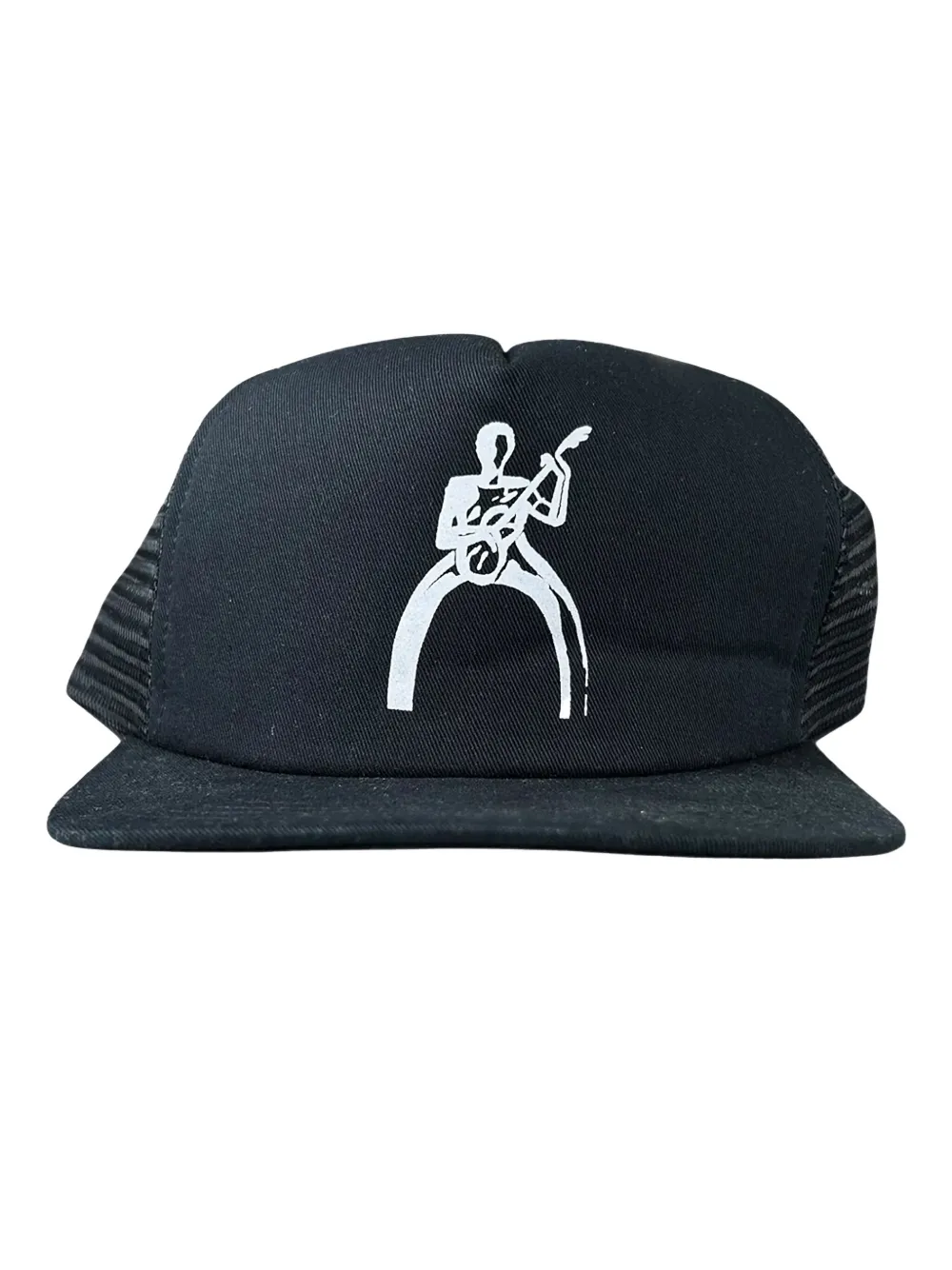 Chrome Hearts guitar player-print trucker cap - ブラック Chrome Hearts guitar player-print trucker cap - ブラック