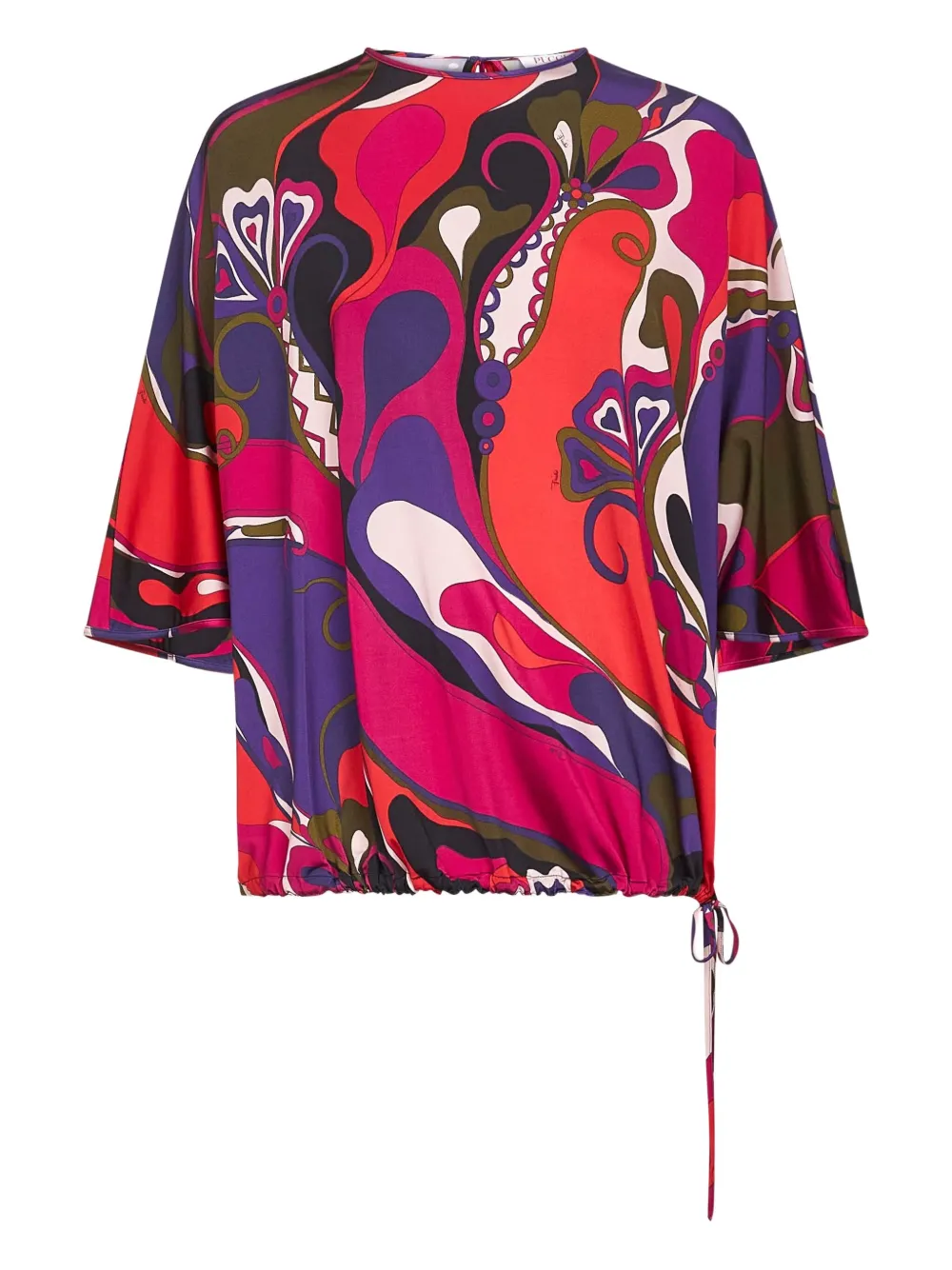 PUCCI プリント ドローストリング トップ - ピンク PUCCI プリント ドローストリング トップ - ピンク