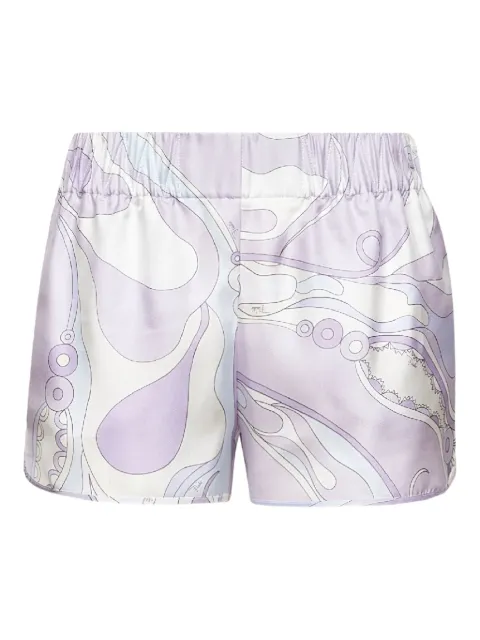 PUCCI elasticated-waistband Orchidee-print shorts