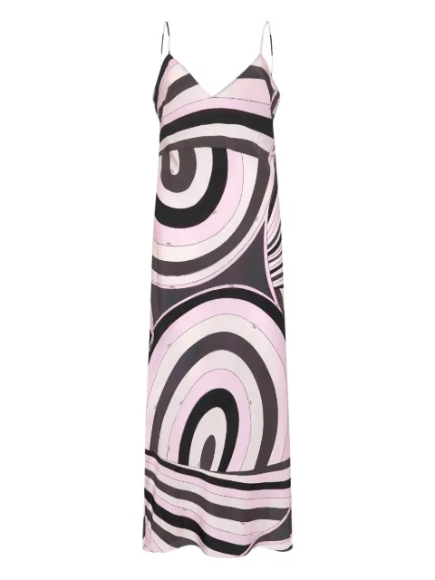 PUCCI wave-print slip dress