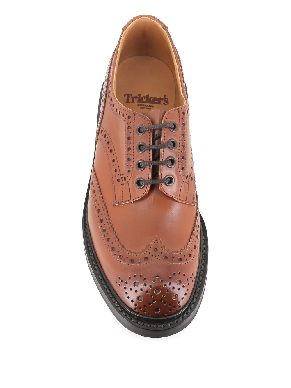 Tricker's Bourton brogue derby schoenen Bruin