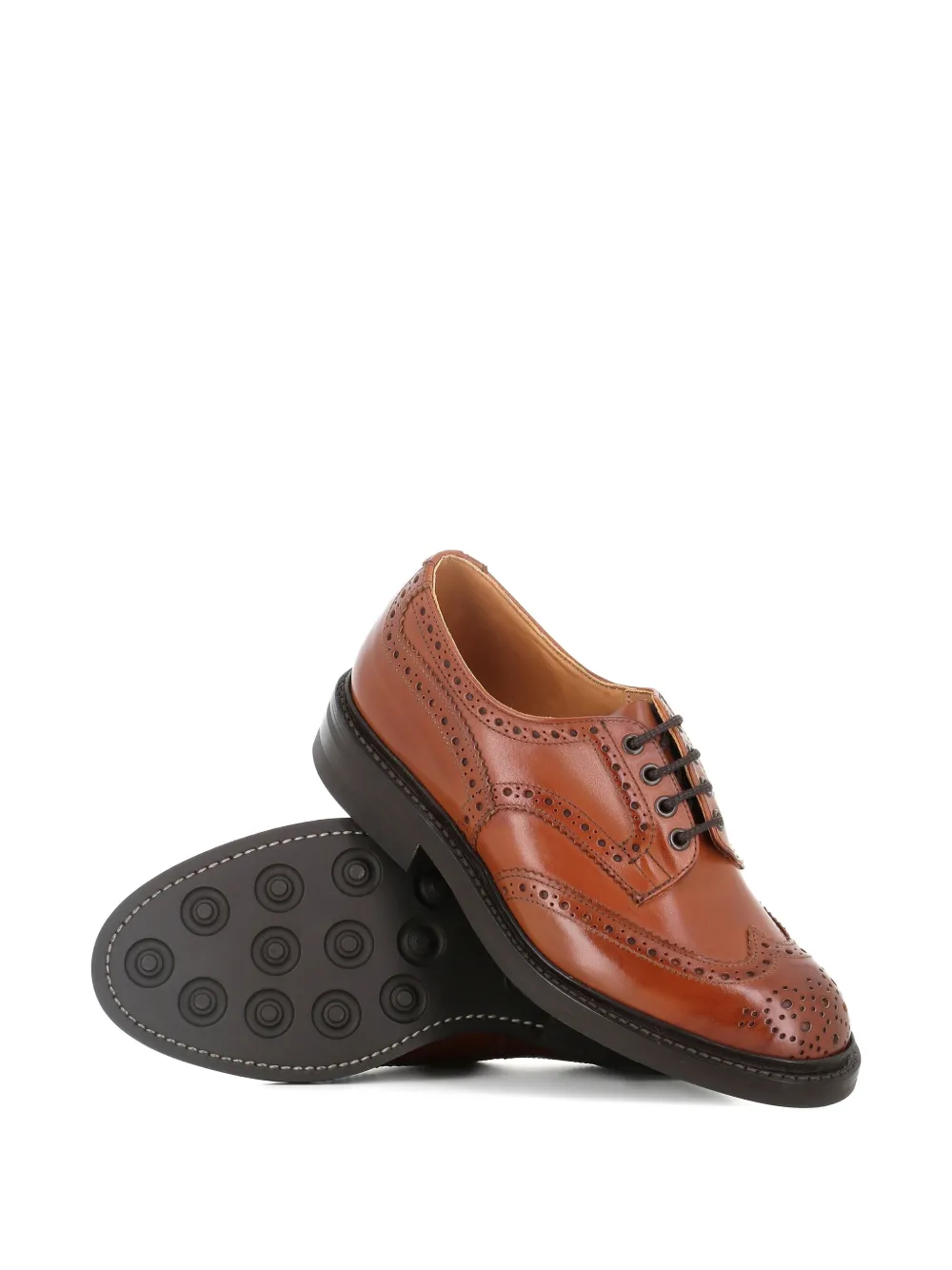 Tricker's Bourton brogue derby schoenen Bruin