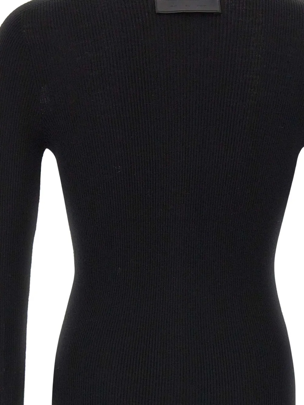 Heliot Emil Isotropy Ribbed Sweater In Black