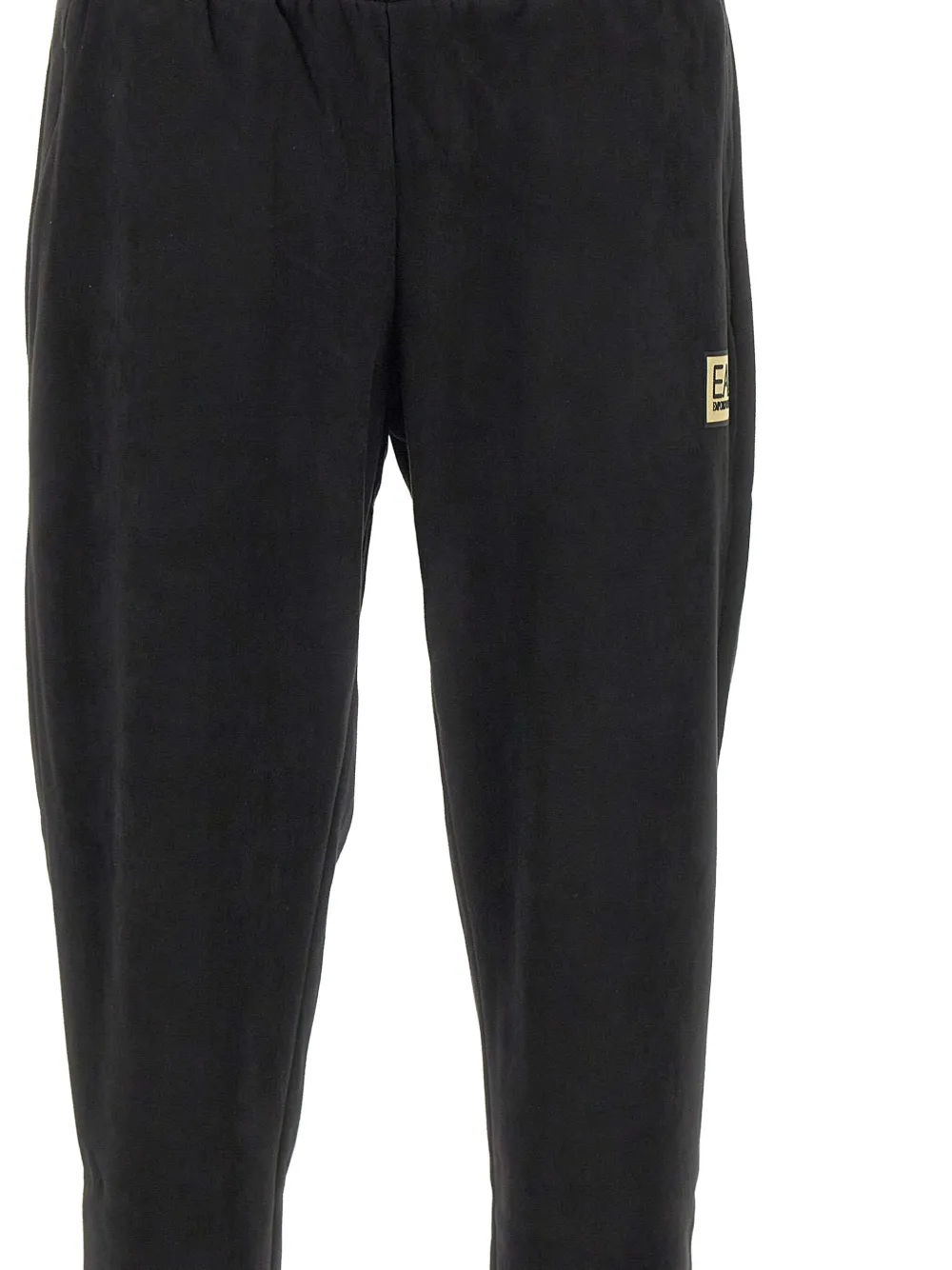 Ea7 Logo-print Elasticated-waistband Track Pants In Black