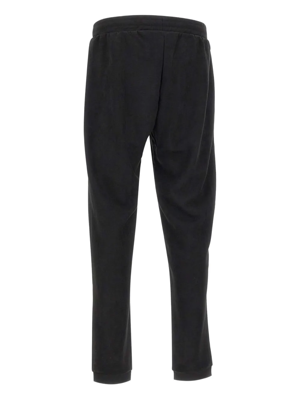 Ea7 Logo-print Elasticated-waistband Track Pants In Black